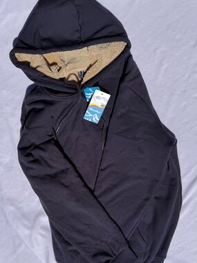 NWT MagcoMsen Men's navy blue Sherpa-Lined Hoodie Jacket size XL